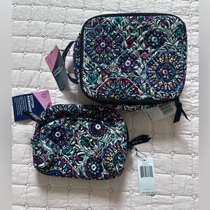 Vera Bradley Stained Glass Medallion Cosmetic & Lunch Bag Set NWT